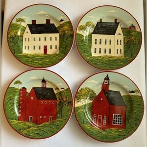 Vintage Sakura Brandon House Series “Country Life” Plates by Warren Kimble